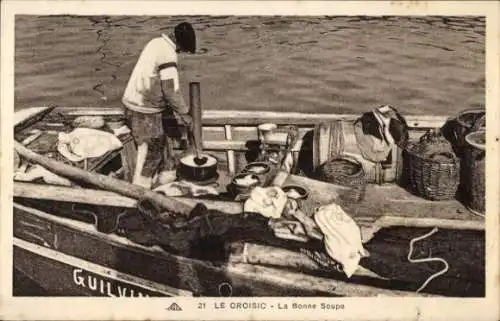 Ak Le Croisic Loire Atlantique, La Bonne Soupe