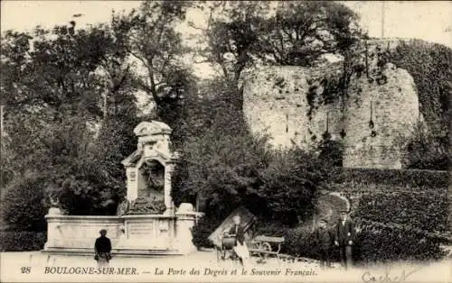 Ak Boulogne sur Mer Pas de Calais, Porte de Degres, Souvenir Francais