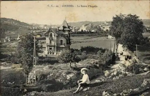 Ak Lourdes Hautes Pyrénées, La Route d'Argeles