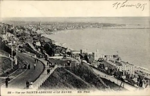 Ak Sainte Adresse Seine Maritime, Panorama, Le Havre