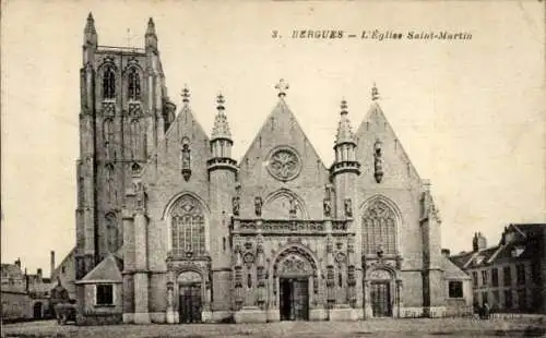 Ak Bergues Nord, L'Eglise Saint-Martin