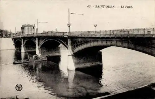 Ak Saint Ouen Seine-Saint-Denis, Le Pont