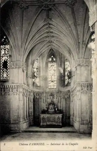 Ak Amboise Indre et Loire, Chateau, Interieur de la Chapelle