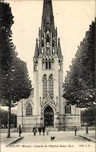 Ak Epernay Marne, Chapelle de l'Hopital Auban Moel