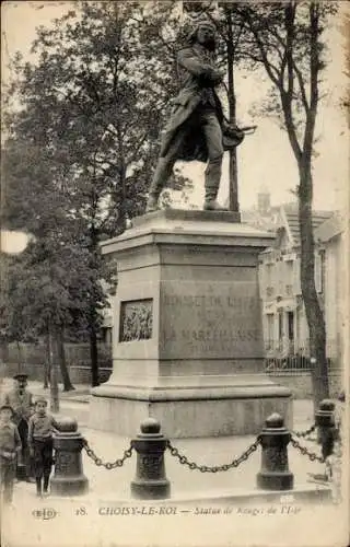 Ak Choisy le Roi Val de Marne, Statue