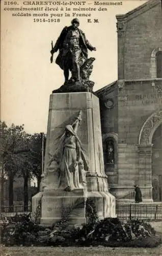 Ak Charenton le Pont Val de Marne, Denkmal