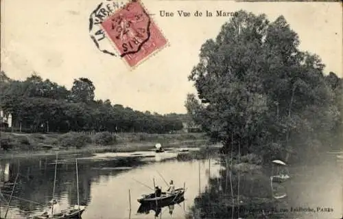 Ak Créteil Val de Marne, Blick auf die Marne