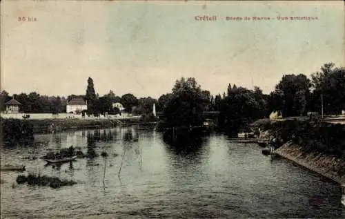 Ak Créteil Val de Marne, Ufer der Marne