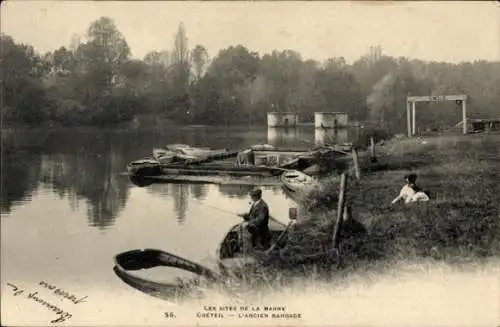 Ak Créteil Val de Marne, Der alte Staudamm