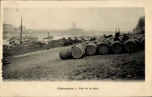 Ak Charenton le Pont Val de Marne, Port de la Gare