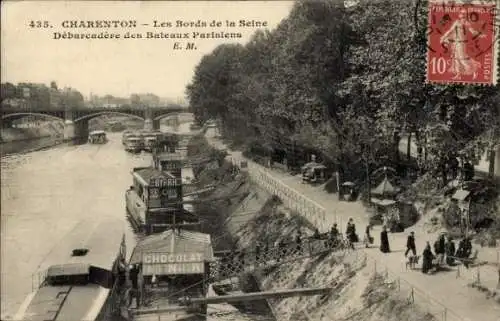 Ak Charenton le Pont Val de Marne, Anlegestelle der Bateaux Parisiens