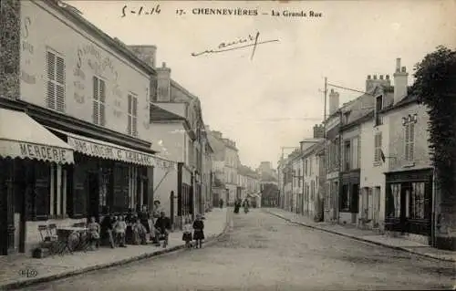 Ak Chennevières Val de Marne, Grande Rue