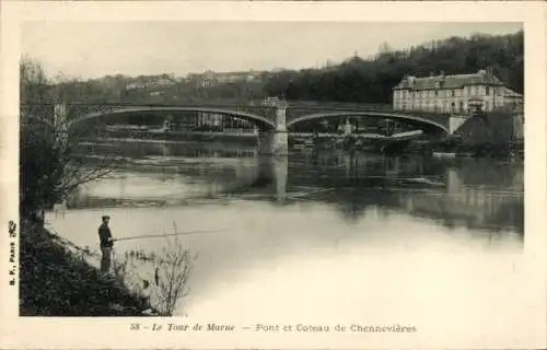 Ak Chennevières Val de Marne, Pont et Coteau