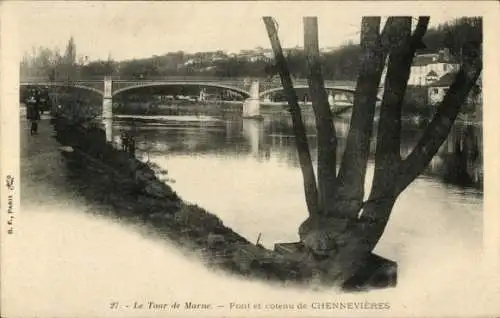 Ak Chennevières Val de Marne, Pont et Coteau