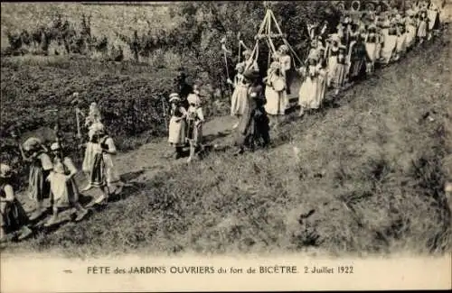 Ak Petit Bicêtre Val de Marne, Arbeitergartenfest des Forts, 1922