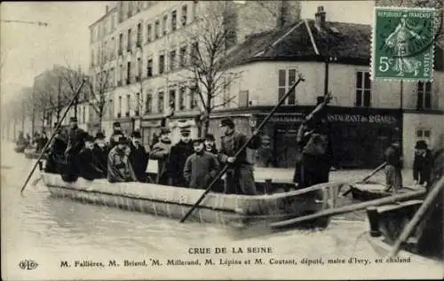 Ak Ivry Val de Marne, Überschwemmung der Seine