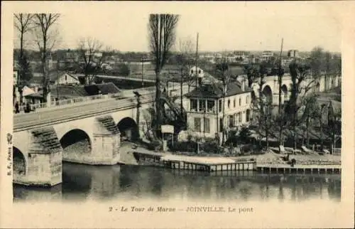 Ak Joinville le Pont Val de Marne, Brücke, Stadt