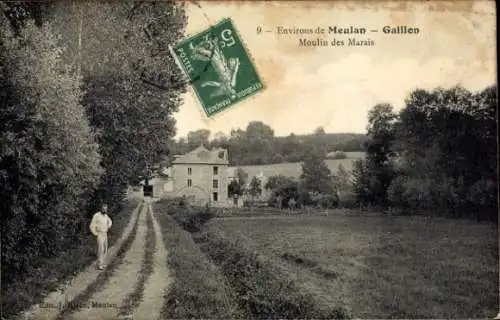 Ak Gaillon Meulan und Yvelines, Moulin des Marais