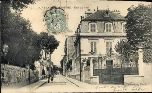 Ak Fontenay sous Bois Val de Marne, Rue du Parc