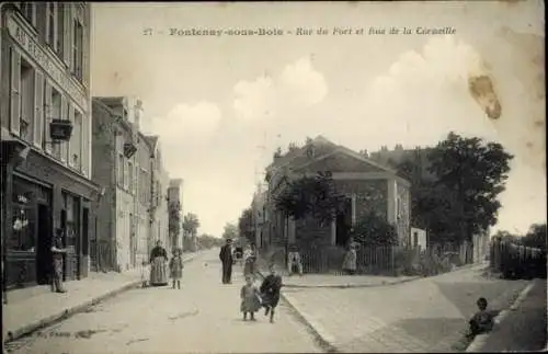 Ak Fontenay sous Bois Val de Marne, Rue du Fort de la Corneille