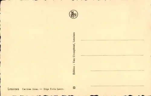 Ak Lessines Wallonie Hennegau, Carrieres Usines, Hauptsitz Emile Lenoir