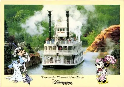 Ak Anaheim Kalifornien USA, Disneyland, Stern-weeler Riverboat Mark Twain