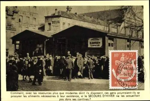 Ak Brüssel, Winter Relief Achievements, Suppenzeit in der Kantine