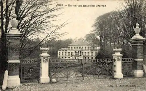 Ak Zuen Flämisch-Brabant, Kasteel van Rattendael, Eingang