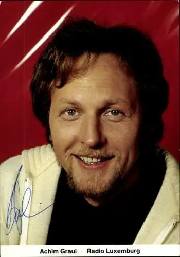 Ak Schauspieler Achim Graul, Portrait, Autogramm, Radio Luxemburg