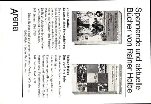 Ak Fernsehmoderator Rainer Holbe, Portrait, Autogramm, Jugendbuchautor