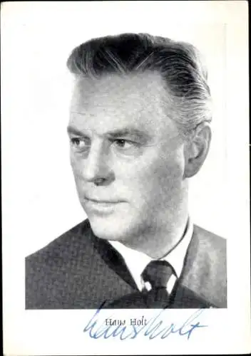 Ak Schauspieler Hans Holt, Portrait, Autogramm