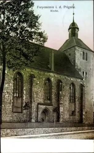 Ak Freyenstein Wittstock Dosse, Seitenansicht der Kirche