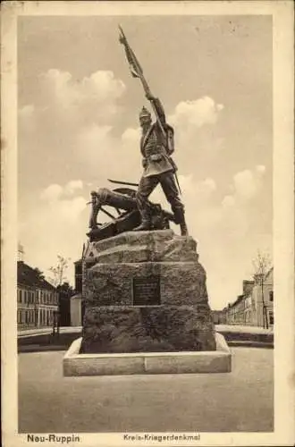 Ak Neuruppin in Brandenburg, Kreis Kriegerdenkmal, Max Wiesel