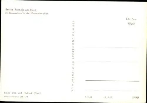 Ak Berlin Prenzlauer Berg, Oberschule in der Kastanienallee