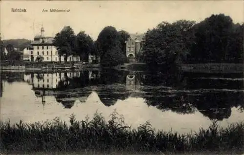 Ak Reinbek in Schleswig Holstein, Wasserpartie am Mühlenteich