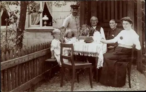 Foto Ak Menz Stechlin in der Mark, Familienfoto