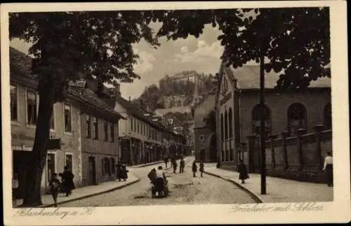 Ak Blankenburg am Harz, Tränketor mit Schloss