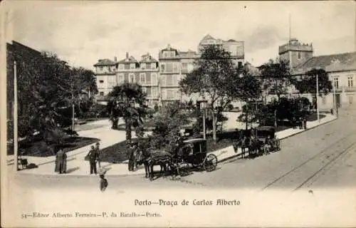 Ak Porto Portugal, Praça de Carlos Alberto