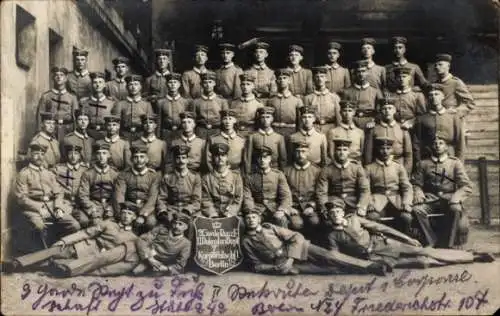 Foto Ak Berlin, 2. Garde-Regiment zu Fuß, Rekruten, Gruppenfoto