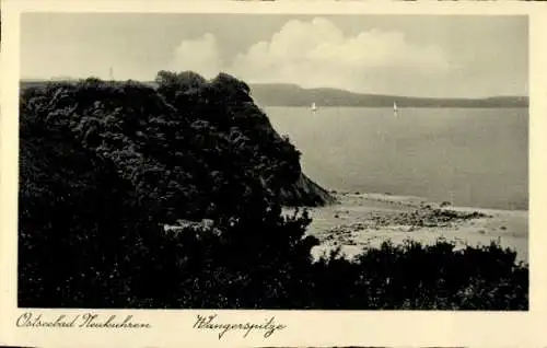 Ak Pionerski Neukuhren Ostpreußen, Wangerspitze, Küstenlandschaft, Segelboote