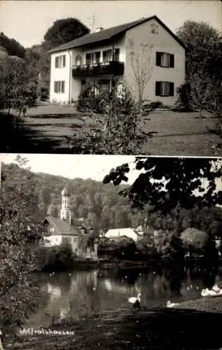 Ak Wolfratshausen in Oberbayern, Wohnhaus, Kirche am See