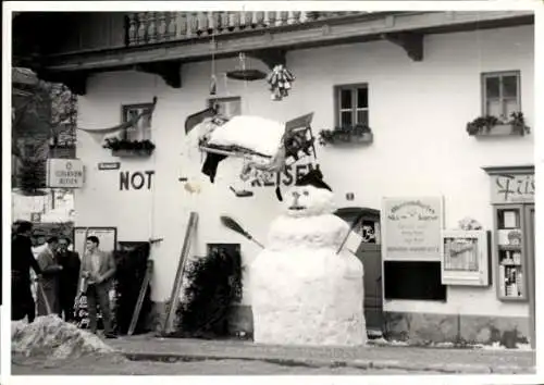 Ak Oberaudorf in Oberbayern, Ski-Kurse, Schneemann