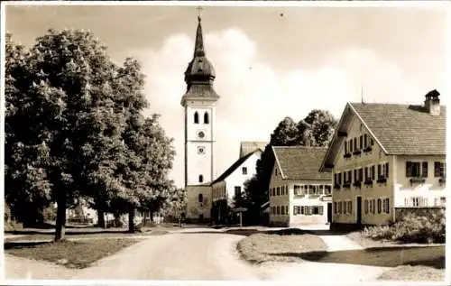 Ak Rottenbuch in Oberbayern, Straßenpartie