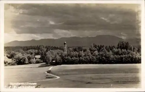 Ak Oberallmannshausen Berg am Starnberger See Oberbayern, Panorama, Blick vom Bismarckdenkmal