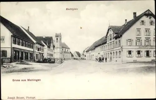 Ak Wehingen Baden Württemberg, Gasthaus zur Sonne, Marktplatz