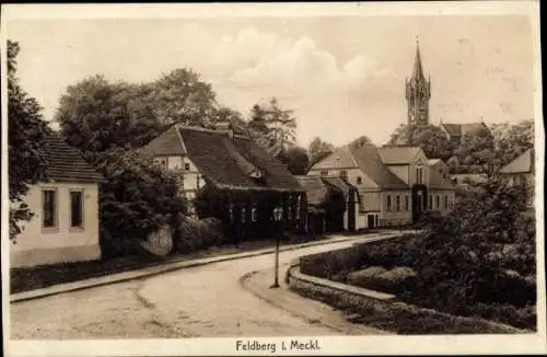 Ak Feldberg in Mecklenburg, Teilansicht