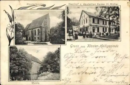 Ak Heiligenrode Stuhr in Niedersachsen, Kloster Heiligenrode, Gasthof zum deutschen Kaiser, Mühle