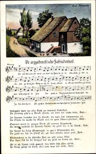 Lied Künstler Ak Schneider, Rud., De arzgaberch'sche Zafriedenheit, Wilhelm Vogel