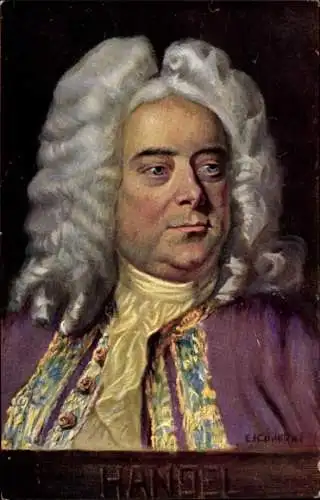 Künstler Ak Eichhorn, Deutsch britischer Komponist Georg Friedrich Händel