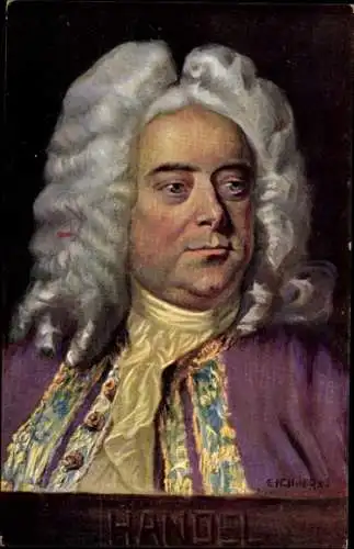 Künstler Ak Eichhorn, Deutsch britischer Komponist Georg Friedrich Händel